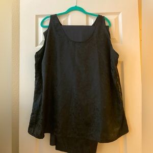 Floral Print Pajama/Lounger in Black by Enchanting